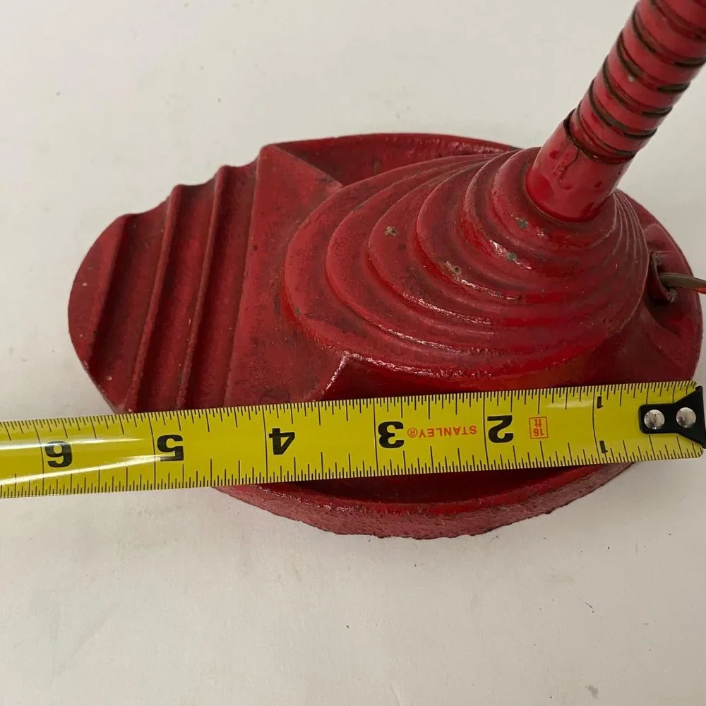 Industrial Art Deco red desk‎ lamp cast iron gooseneck no shade 13" - Picture 10 of 11